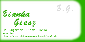 bianka giesz business card